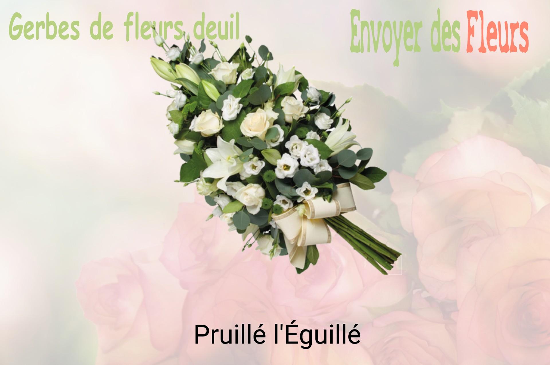 Gerbe de fleurs de deuil livrée à Pruillé-l'Éguillé